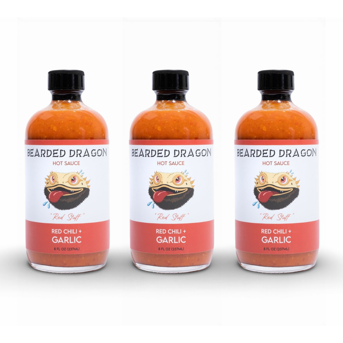 Red Chili Garlic Red Stuff 8oz Bearded Dragon Hot Sauce 7221